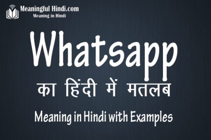 delivery agent did not call me meaning in hindi whatsapp